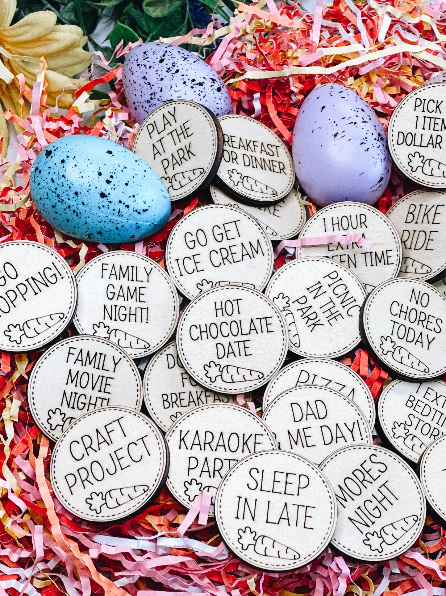 Easter Egg Tokens, Easter Tokens, Easter Basket Filler, Easter Activity Tokens, Easter Fun Tokens, Easter Egg Filler