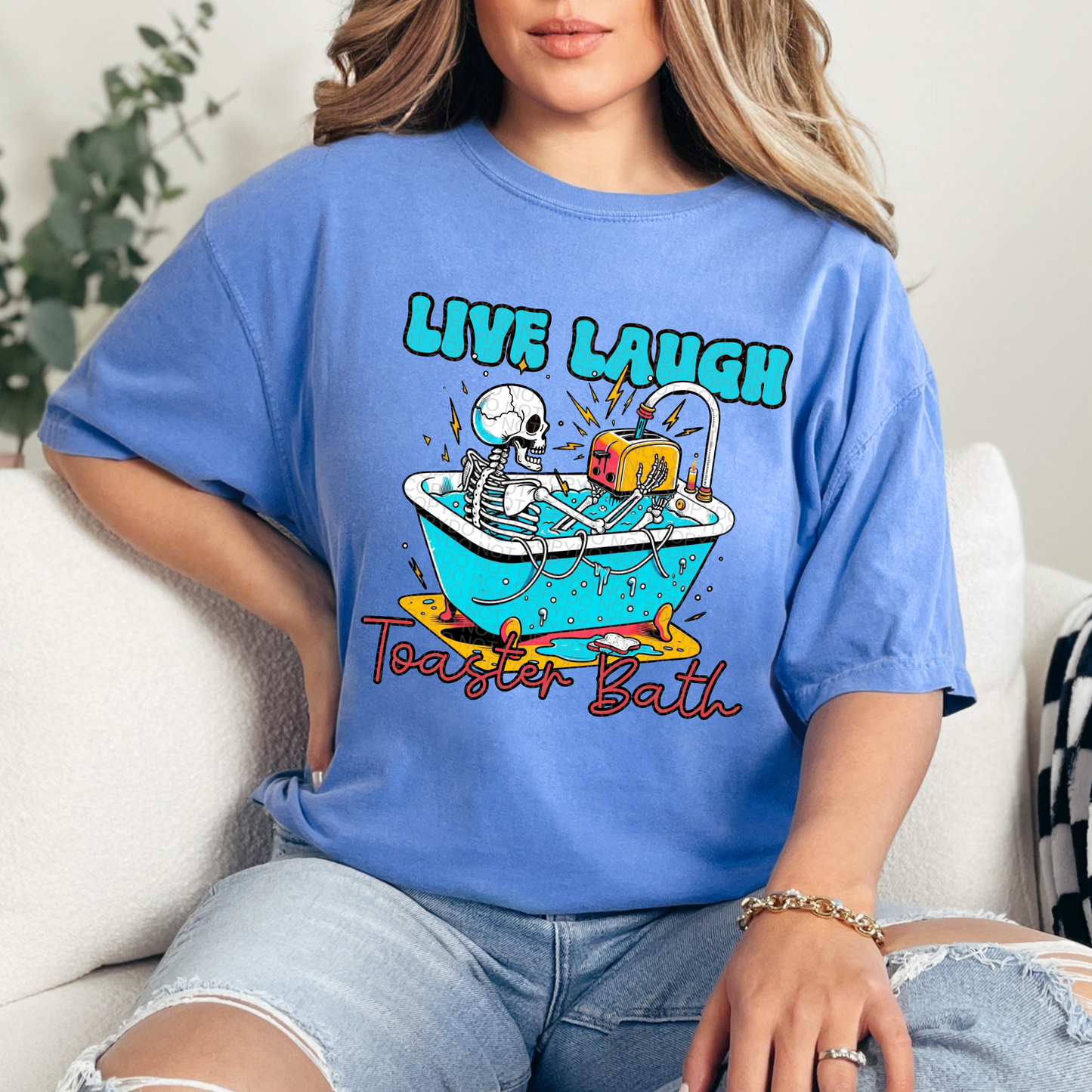Live Laugh Toaster Bath Tshirt