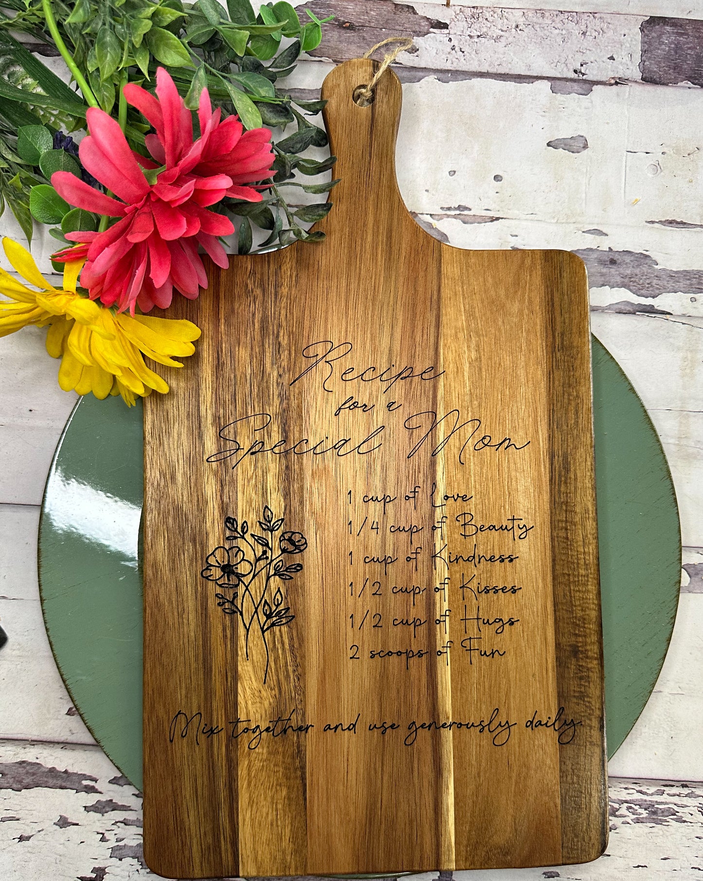 Recipe of a Special Mom Charcuterie Board, Kitchen Decor, Mothers Day