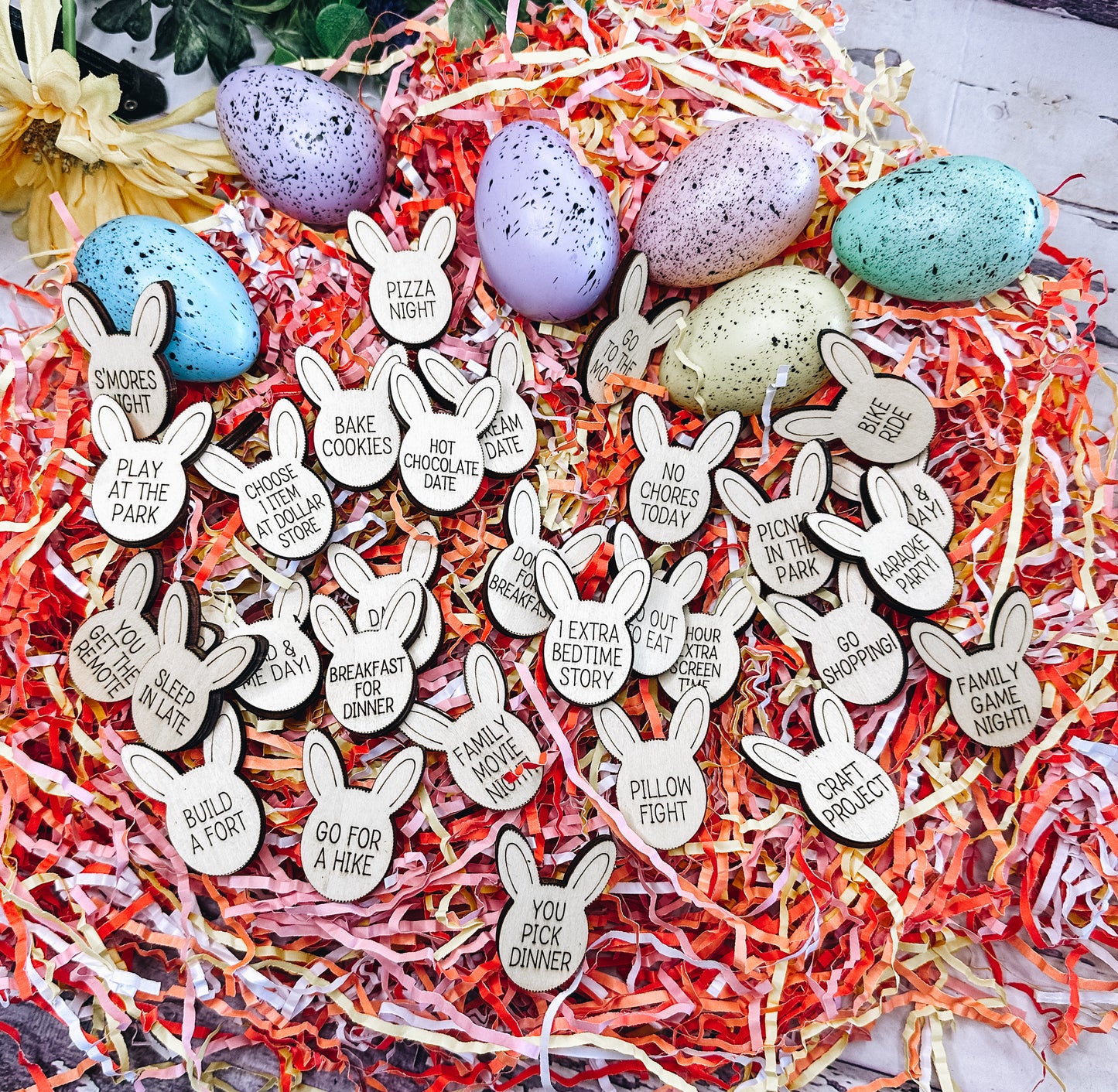 Easter Bunny Tokens, Easter Tokens, Easter Basket Filler, Easter Activity Tokens, Easter Fun Tokens, Easter Egg Filler