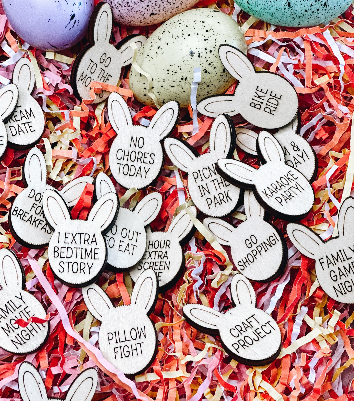 Easter Bunny Tokens, Easter Tokens, Easter Basket Filler, Easter Activity Tokens, Easter Fun Tokens, Easter Egg Filler