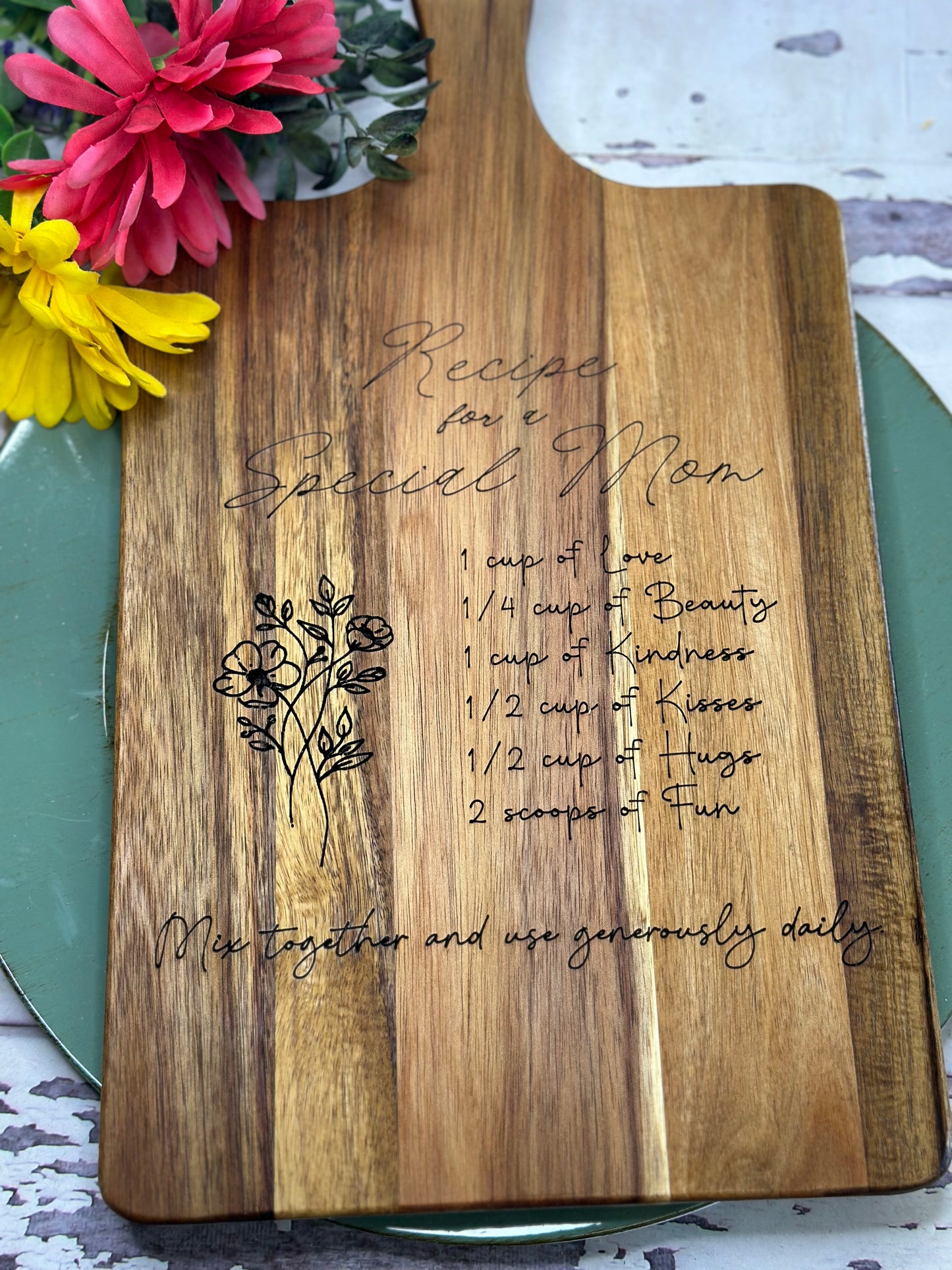 Recipe of a Special Mom Charcuterie Board, Kitchen Decor, Mothers Day