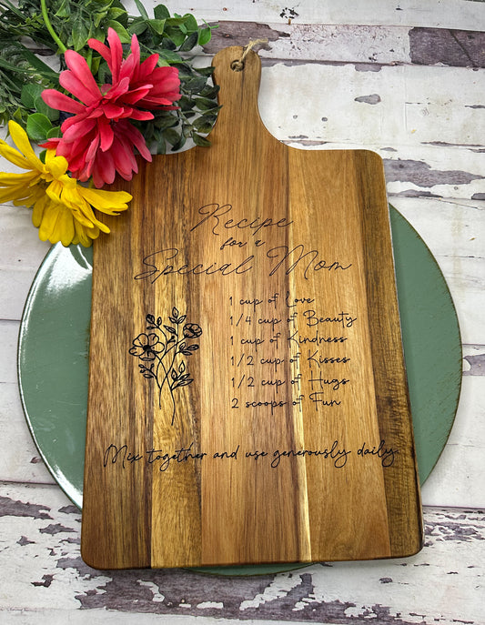 Recipe of a Special Mom Charcuterie Board, Kitchen Decor, Mothers Day