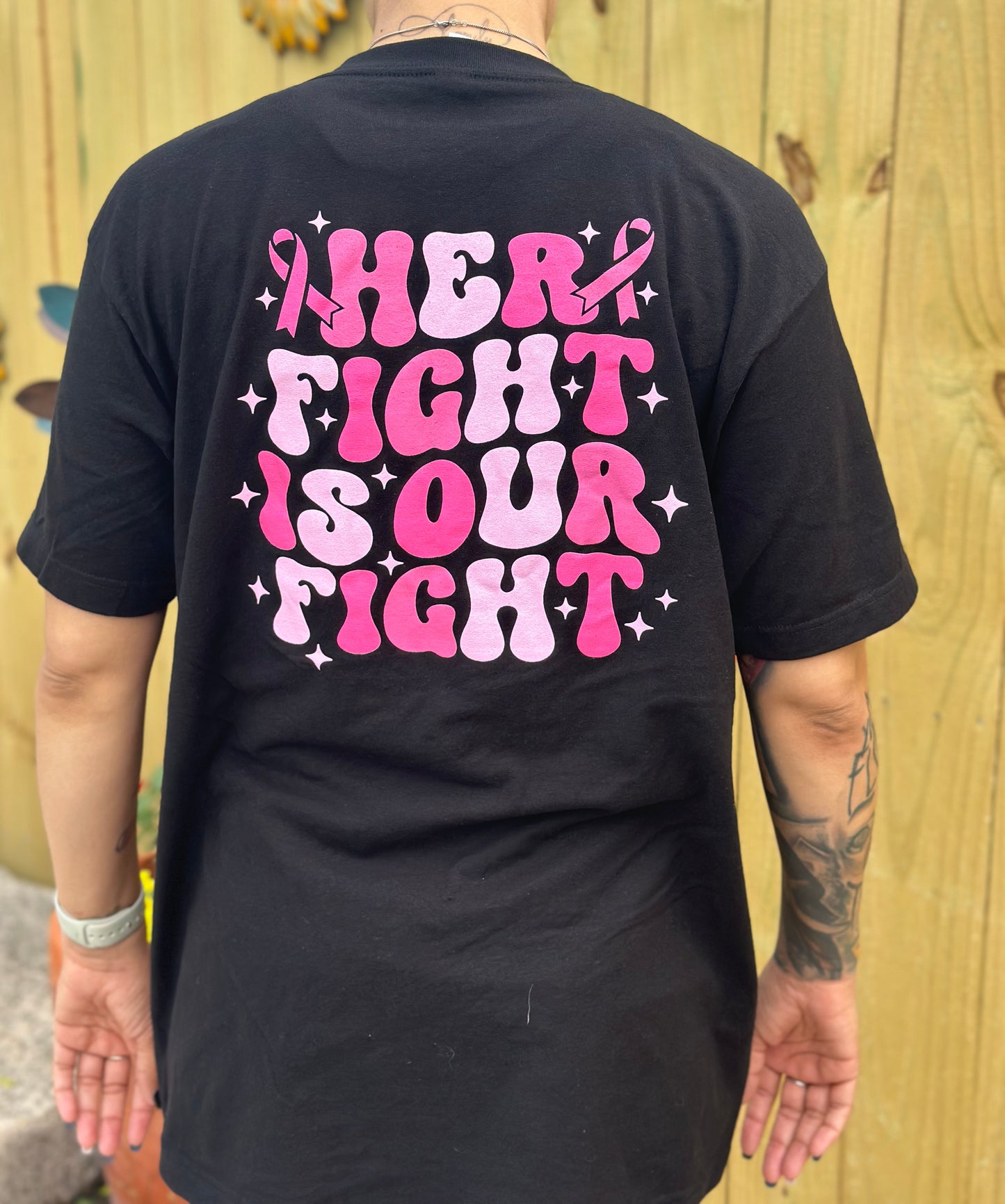 Her Fight Breast Cancer Tee • Breast Cancer Benefit