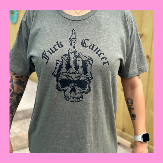 F*ck Cancer Skull Tee • Breast Cancer Benefit