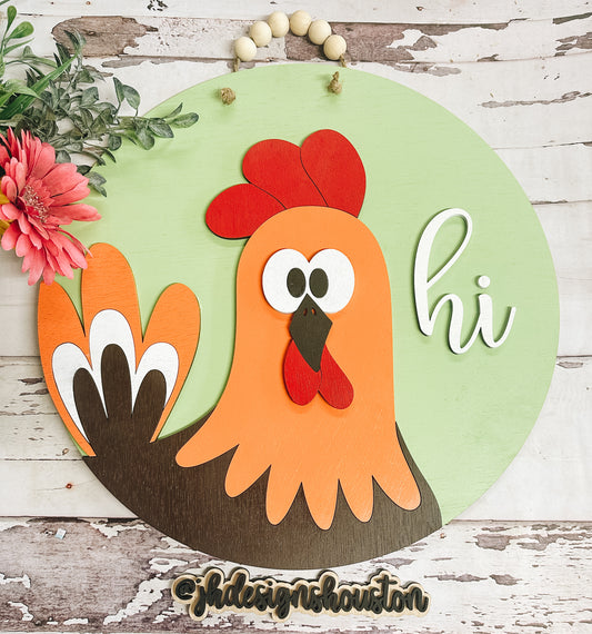 Chicken Welcome Door Hanger - DIY Kit