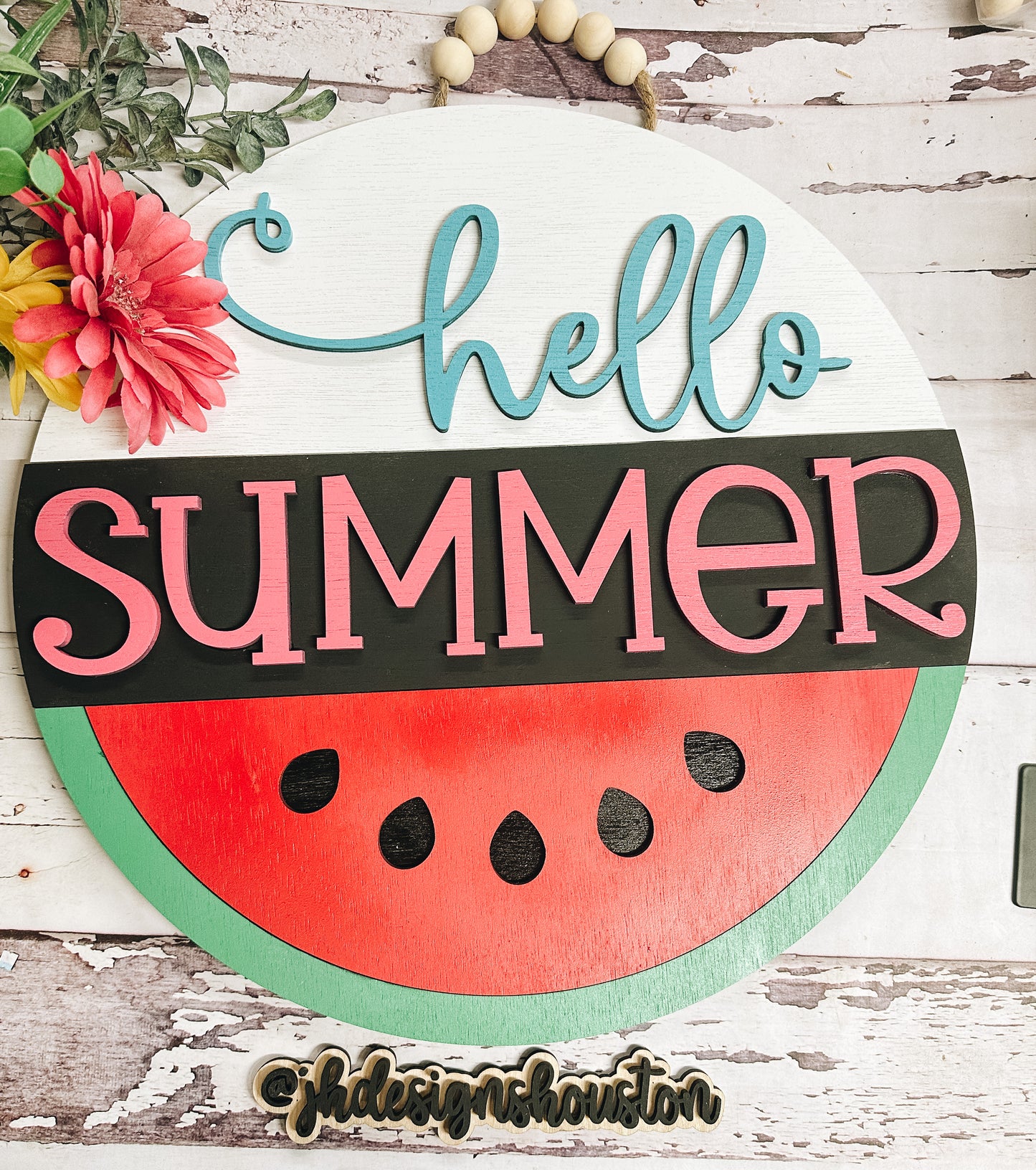 Hello Summer Watermelon Door Hanger - DIY Kit