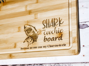 Shark Charcuterie Board/Personalized Shark Cutting Board/Bamboo Chopping  Board/Meats and Cheeses Serving Boards,Because No One Can Say Charcuterie