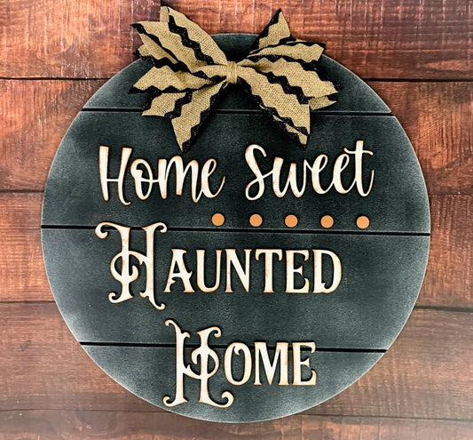 Home Sweet Haunted Home • Home Sweet Home Halloween Door Hanger • Halloween Craft Kit