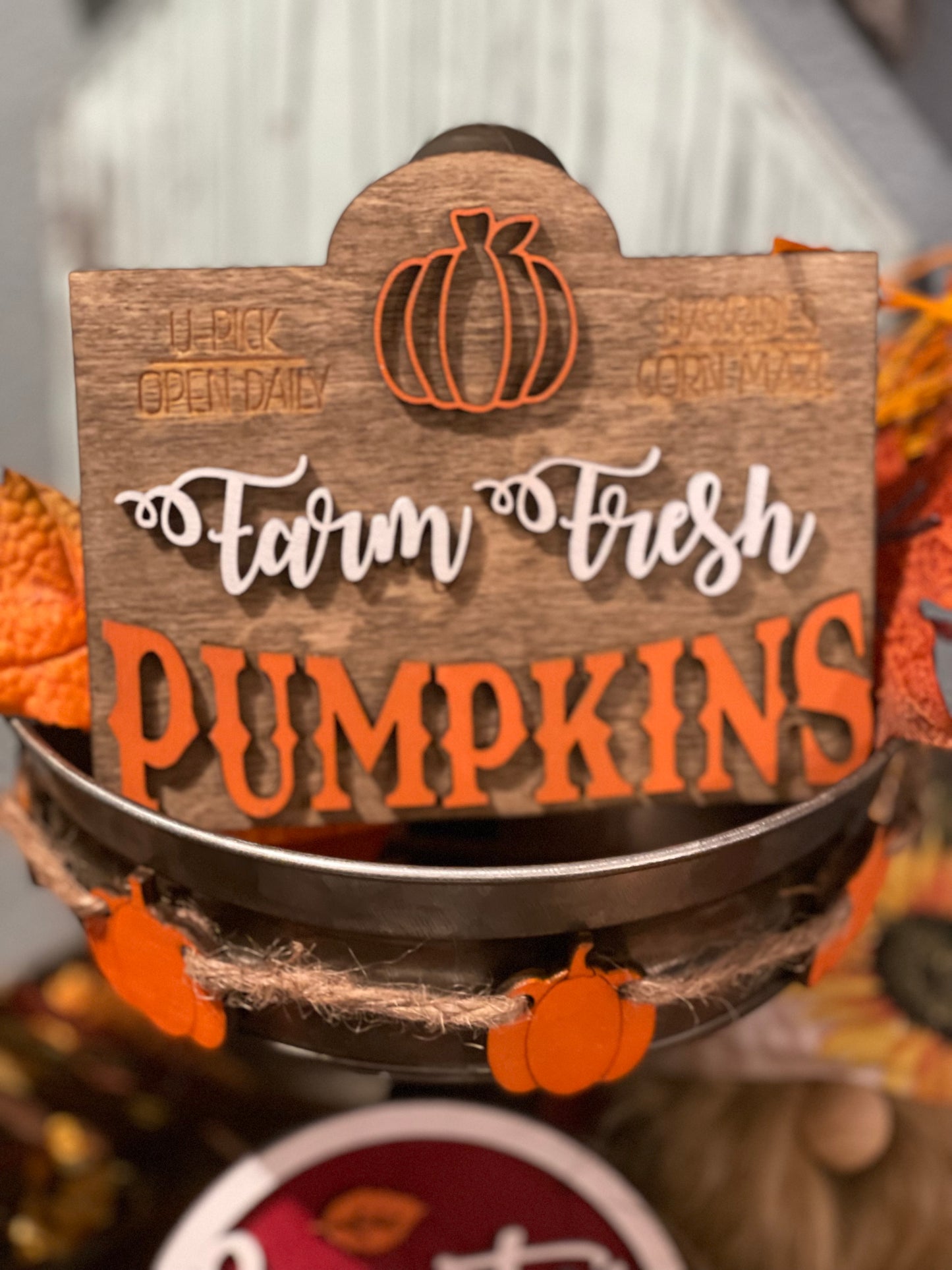 Fall Tiered Tray Set • Fall Decor