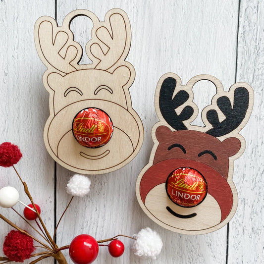 Reindeer Truffle Ornament • Gift Tag • DIY Kit • BLANKS • Kids Craft