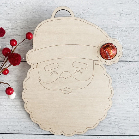 Santa Truffle Ornament • Christmas Gift Tag • DIY Kit • BLANKS • Kids Craft