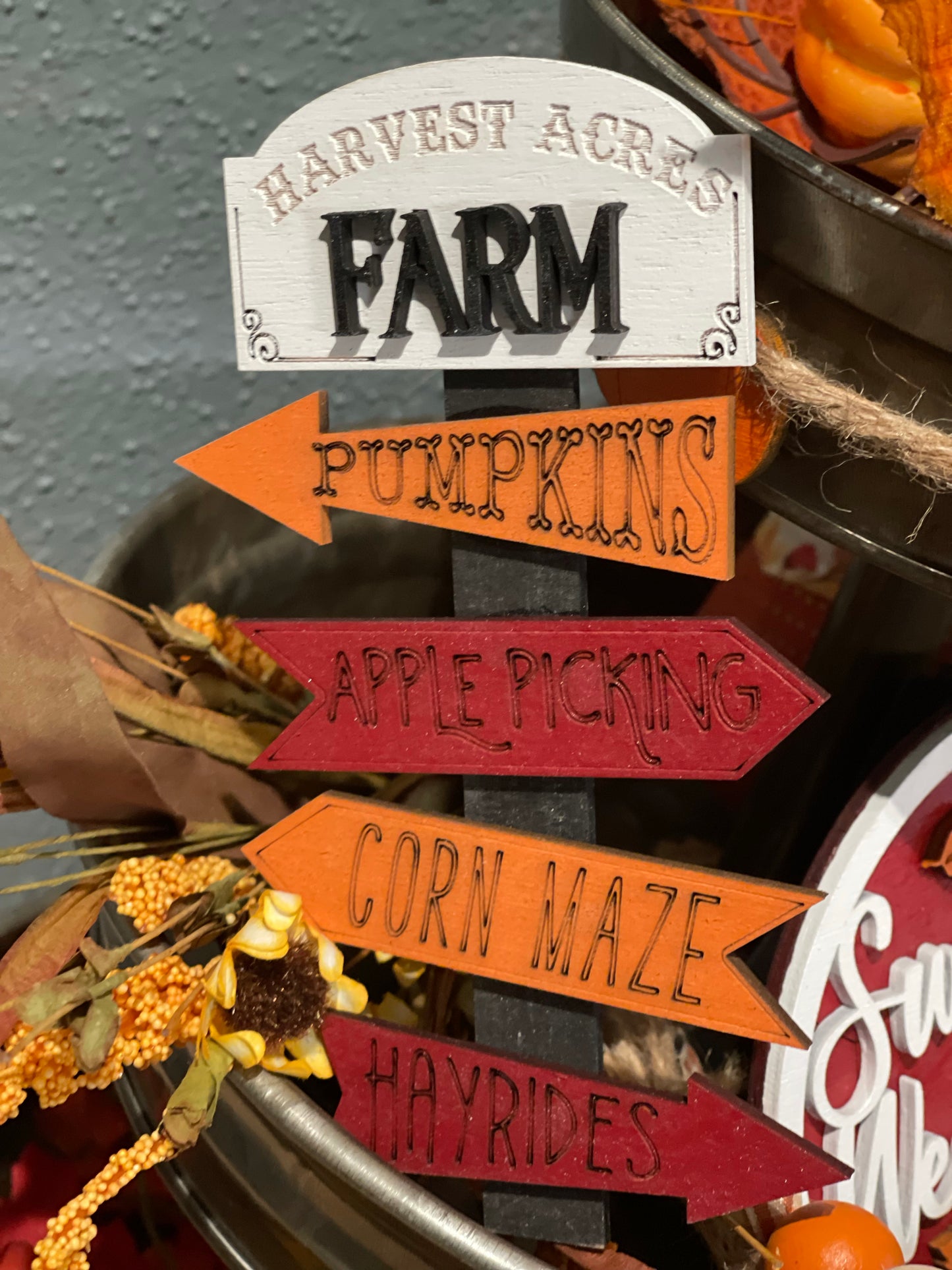 Fall Tiered Tray Set • Fall Decor