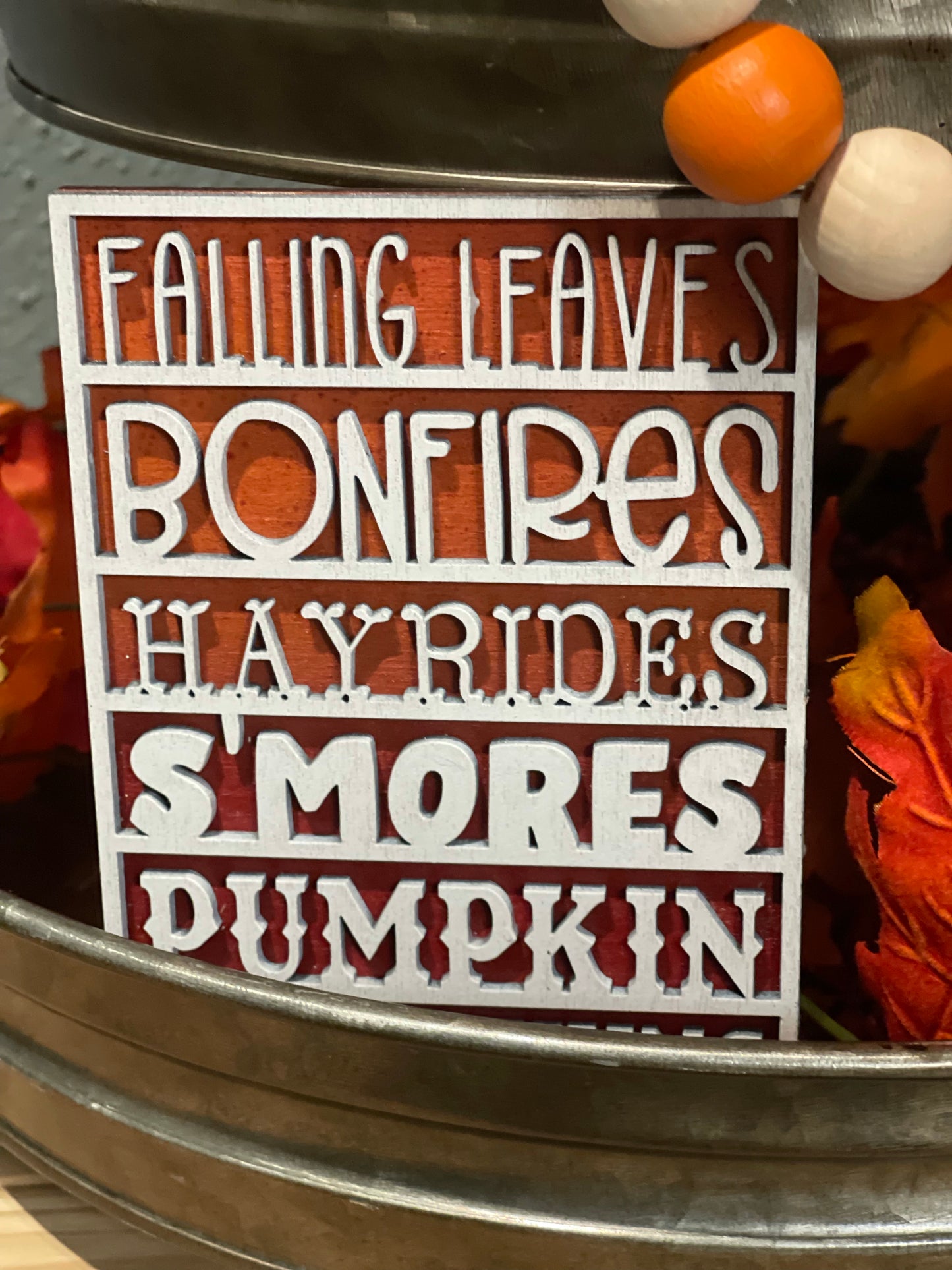 Fall Tiered Tray Set • Fall Decor